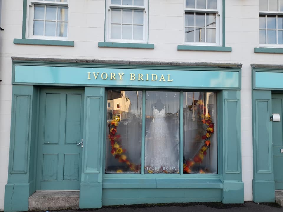 Ivory Bridal shop front window
