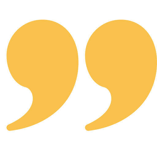 yellow quotation marks